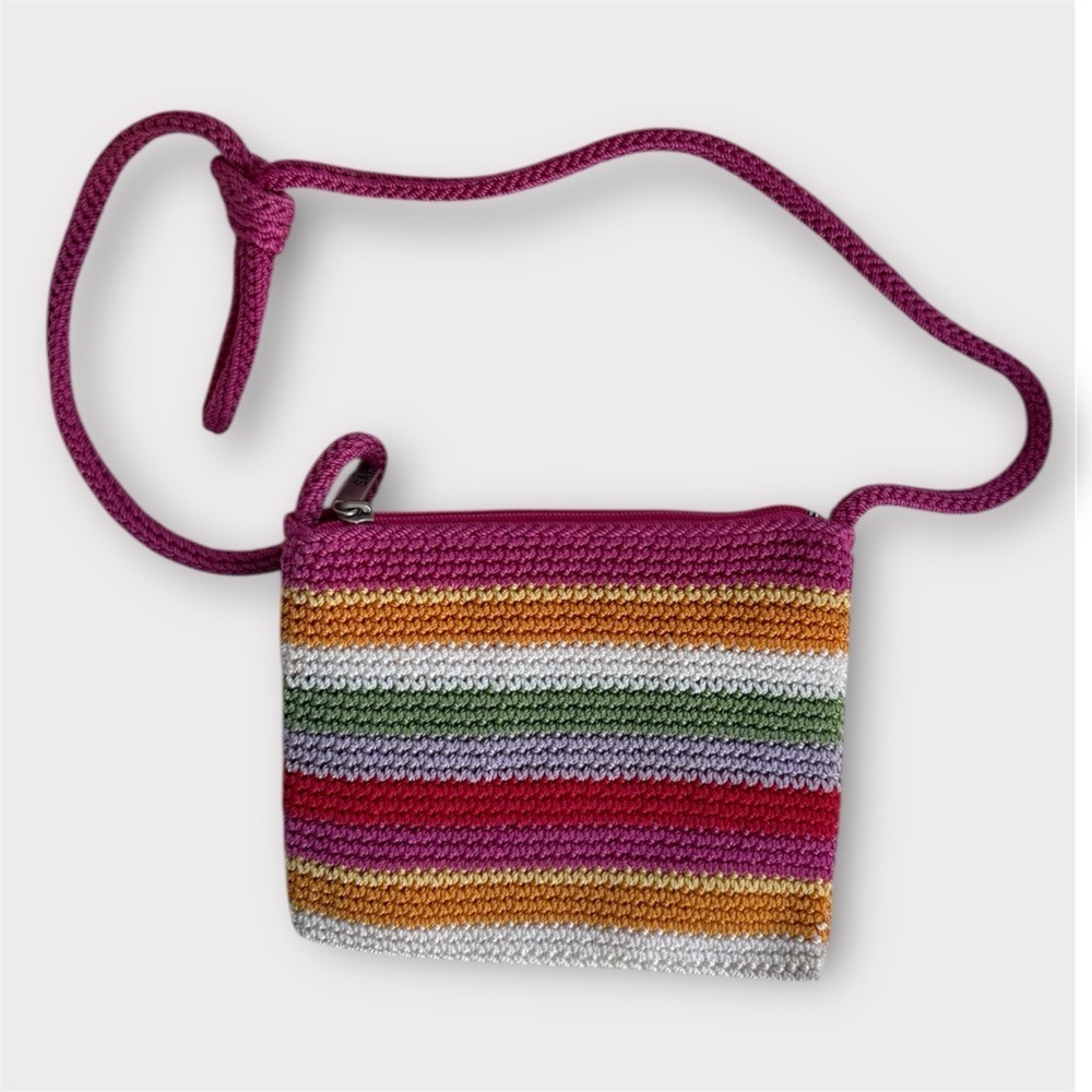 The Sak rainbow 🌈 Multicolor Striped Women's crossbody bag purse EUC